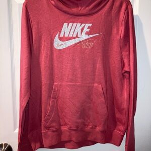 Nike Women's Cowl Neck Red Pullover Sweater